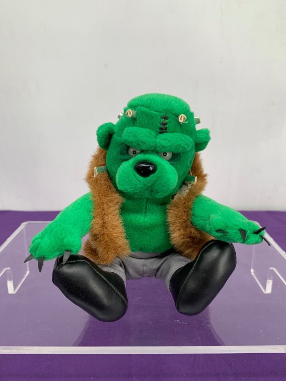 Meanies Grisly Grizzlies Frankenbear Plush Halloween 1999 Limited Edition 06367/